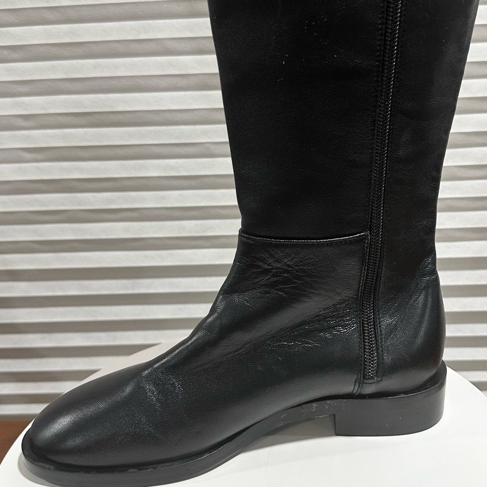 🌹STUART WEITZMAN🌹 Keelan Leather Knee Black Boots Size: 5B - Picture 11 of 14